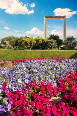 Dubai, Birleşik Arap Emirlikleri, 7 Şubat 2021 - Zabeel Park 'taki görkemli ünlü mimari eser, tarih ve mimari simgeler müzesidir..