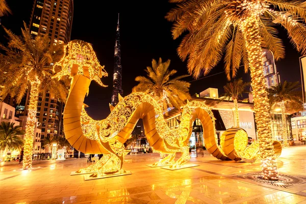 Dubai Emirati Arabi Uniti Febbraio 2021 Bellissimo Paesaggio Urbano Con — Foto Stock