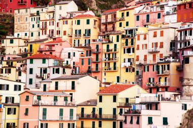 Manarola 'daki renkli evlerin güzel dokusu