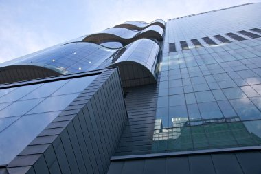 Reflection of a modern design building in Toronto