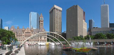 Panoramic view of the old City Hall in Toronto, Canada. clipart