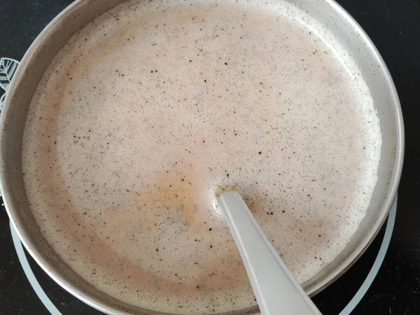 Чай Коровьего Молока Сахара Чайных Листьев — стоковое фото