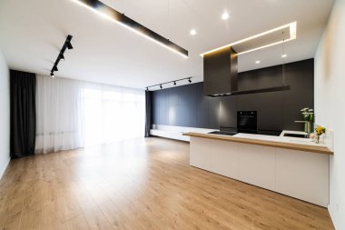 Siyah mutfak stüdyosu.