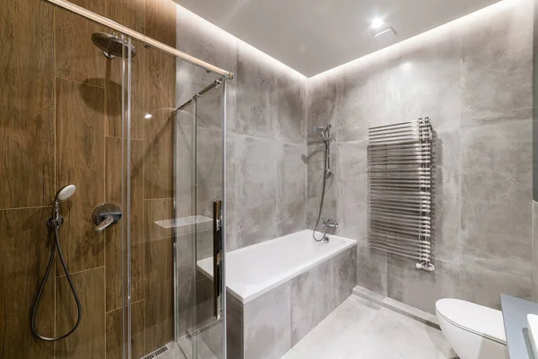 Elegante Novo Banheiro Limpo Casa — Fotografia de Stock