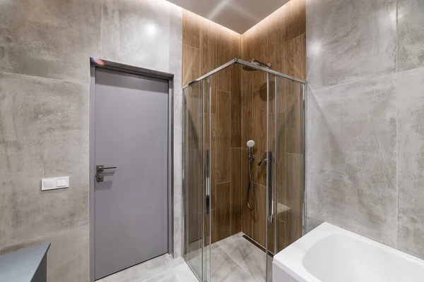 Sprcha Koupelně Stylový Design Interiéru — Stock fotografie