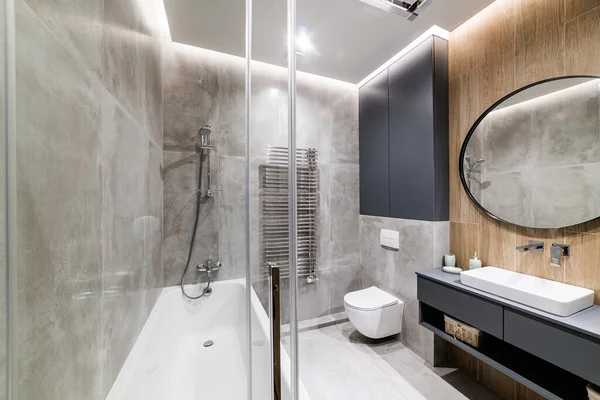 New Stylish Bathroom Modern Interior — Stock Photo, Image