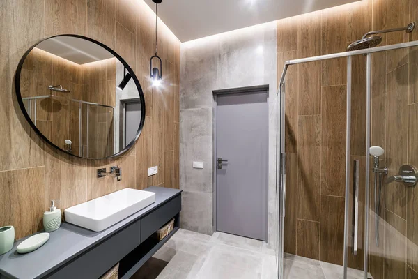 Shower Bathroom Loft Style — Stock Photo, Image