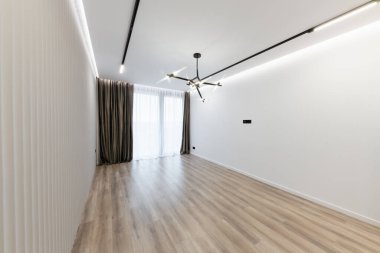 Boş bir dinlenme odasının modern iç tasarımı.