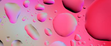 Water drops on glass, raindrops, texture, banner and background, purple and pink drops