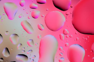 Water drops on glass, raindrops, texture, banner and background, purple and pink drops