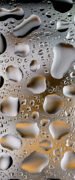 Water Drops Glass Raindrops Texture Banner Background Rechtenvrije Stockafbeeldingen