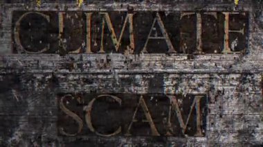 İklim Scam metin dijital bozulma animasyonu desenli grunge bakır ve klasik altın arkaplan