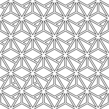 Kusursuz geometrik soyut vektör deseni eşkenler. Geometrik modern süs. Kusursuz bblack ve beyaz modern arkaplan