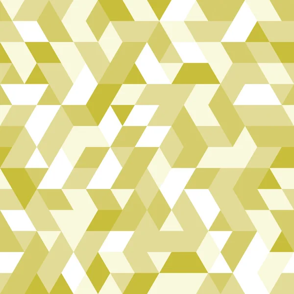具有三角形和箭头的几何矢量图案 几何金白色现代装饰品 无缝隙的抽象背景 — 图库矢量图片