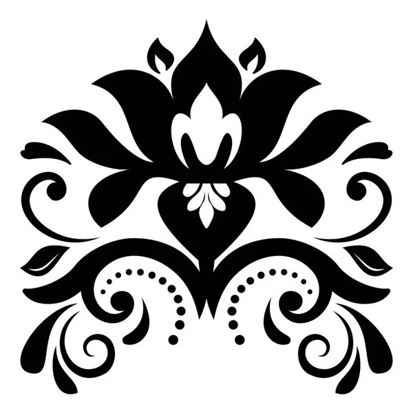 Елегантний Вінтажний Векторний Чорно Білий Орнамент Класичному Стилі Абстрактний Традиційний — стоковий вектор