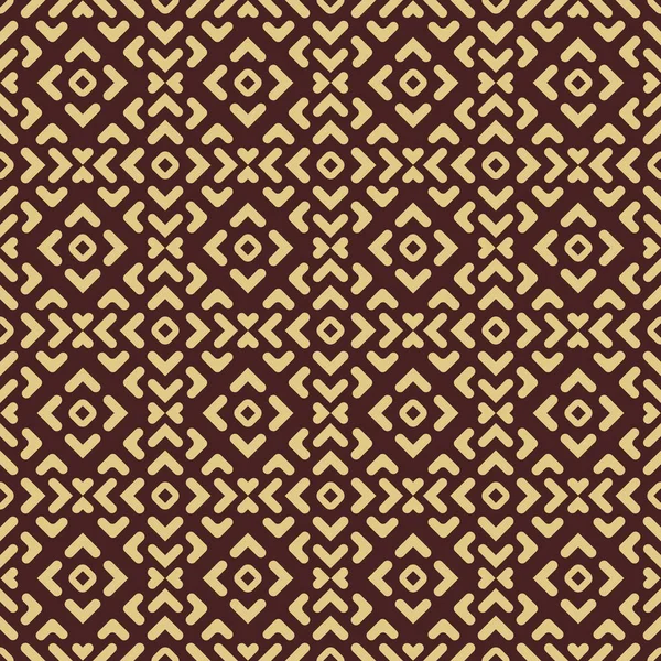 Seamless Geometric Abstract Vector Pattern Whith Rhombuses Geometric Brown Golden — 图库矢量图片