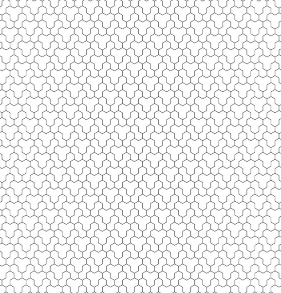 幾何学的抽象ベクトル六角形シームレス背景 幾何学的な現代の黒と白の装飾 シームレスなモダンなパターン — ストックベクタ