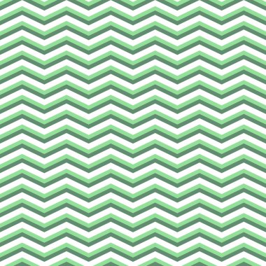 Tasarımlarınız için kusursuz geometrik arkaplan. Modern vektör süslemesi yeşil ve beyaz zikzak çiziyor. Geometrik soyut desen