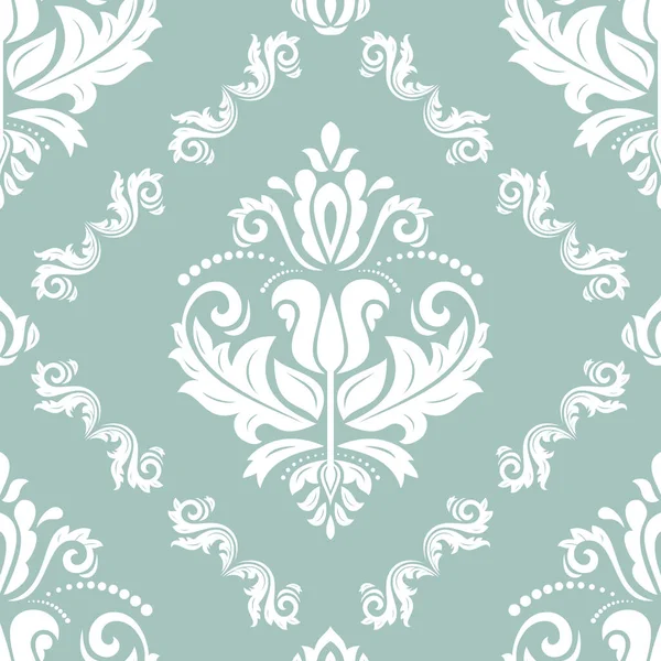 stock vector Classic seamless vector pattern. Damask orient ornament. Classic vintage light blue and white background. Orient pattern for fabric, wallpapers and packaging