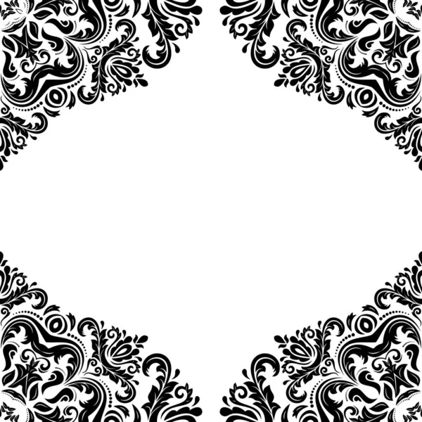Классический Бесшовный Векторный Рисунок Ориентировочное Украшение Дамаска Классический Винтажный Фон — стоковый вектор