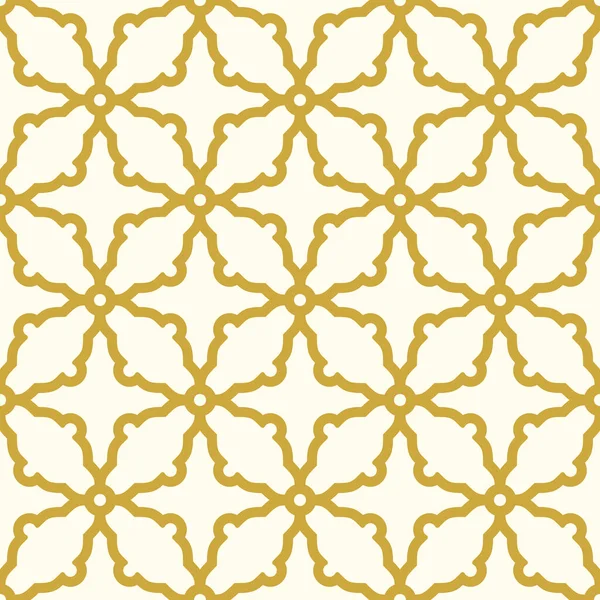 Геометрическая Векторная Сетка Бесшовный Абстрактный Шаблон Золотой Фон Линиями — стоковый вектор