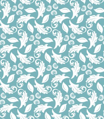 Floral vector ornament. Seamless abstract classic blue and white background with flowers. Pattern with repeating floral elements. Ornament for wallpaper and packaging