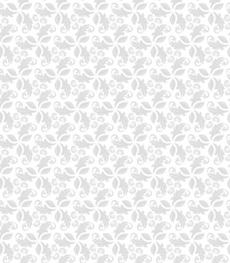 Çiçek vektör ışığı süsü. Çiçekli kusursuz soyut klasik arka plan. Çiçek elementlerinin tekrarlandığı desen. Duvar kağıdı ve ambalaj için süs