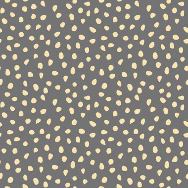 Rastgele elementlerle kusursuz vektör arkaplanı. Soyut gri ve sarı süs. İzler soyut desen