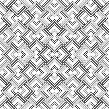 Seamless geometric background for your designs. Modern black and white vector ornament. Geometric abstract pattern clipart