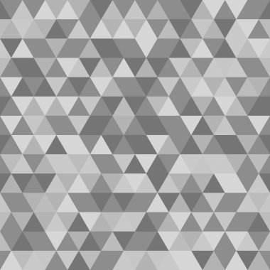 Geometrik vektör desen gri ve beyaz üçgen ile. Geometrik modern süsleme. Sorunsuz arka plan