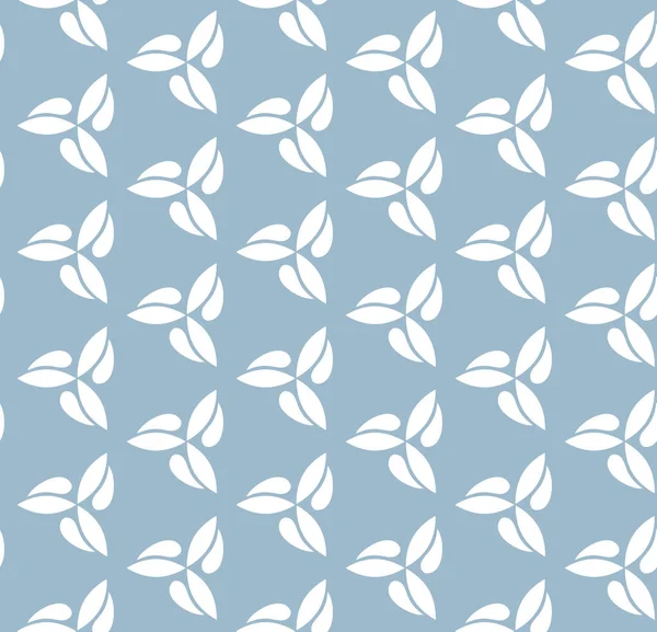 Ornamento Vetorial Floral Sem Emenda Abstrato Clássico Fundo Azul Branco —  Vetores de Stock