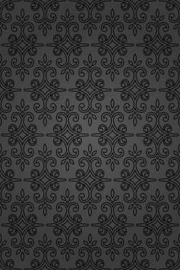 Orient vektör klasik desen. Klasik elementlerle kusursuz soyut bir arkaplan. Oryantal karanlık desen. Duvar kağıtları ve ambalaj için süs