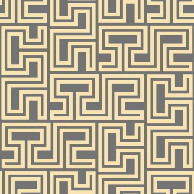 Tasarımlarınız için kusursuz geometrik kahverengi ve sarı arkaplan. Modern vektör süsü. Geometrik soyut desen