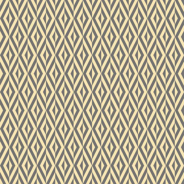 Rhombusによるシームレスな幾何学的抽象ベクトルパターン 幾何学的なグレーと金色の現代的な装飾 シームレスな現代的背景 — ストックベクタ