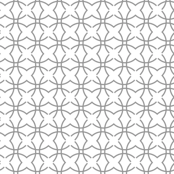 Бесшовный Векторный Орнамент Арабском Стиле Геометрический Абстрактный Фон Гриль Серебристым — стоковый вектор