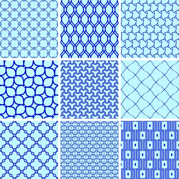 向量模式的复古集合 蓝色正方形元素 用于装饰和设计框架 背景和单字 经典模式 图库矢量图片