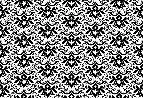 Orient Vector Classic Black White Pattern Seamless Abstract Background Vintage — Stock Vector