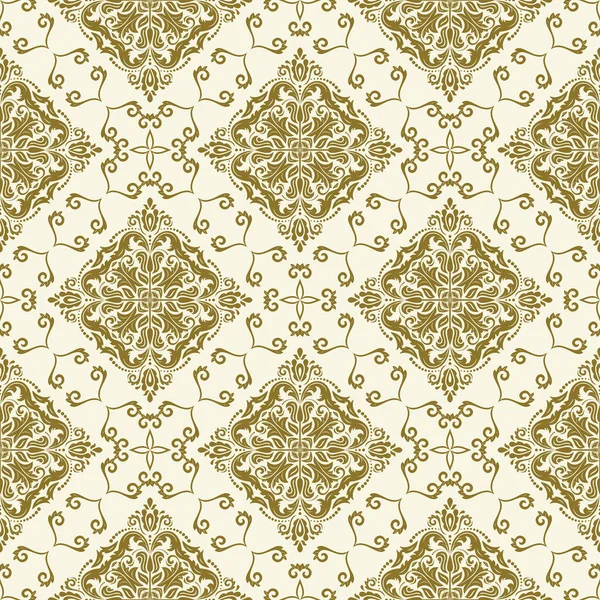 Classic Seamless Vector Pattern Damask Orient Golden White Ornament Classic — Vector de stock