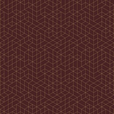 Tasarımlarınız için kusursuz geometrik arkaplan. Modern vektör kahverengi ve altın süs. Geometrik soyut desen