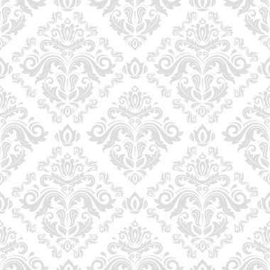 Klasik kusursuz vektör deseni. Damask oryantasyon süsü. Klasik klasik klasik arka plan. Oryantasyon ışık deseni