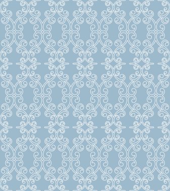 Klasik kusursuz vektör deseni. Damask oryantasyon süsü. Klasik mavi-beyaz klasik arka plan. Kumaş, duvar kâğıtları ve ambalaj için doğu deseni