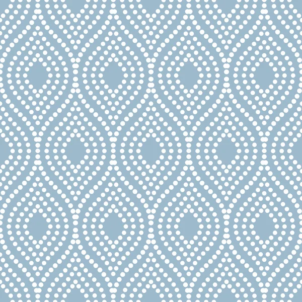 Naadloze Vector Ornament Moderne Golvende Gestippelde Blauwe Witte Achtergrond Geometrische — Stockvector
