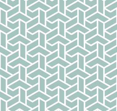 Tasarımlarınız için kusursuz geometrik arkaplan. Modern vektör açık mavi ve beyaz süs. Geometrik soyut desen