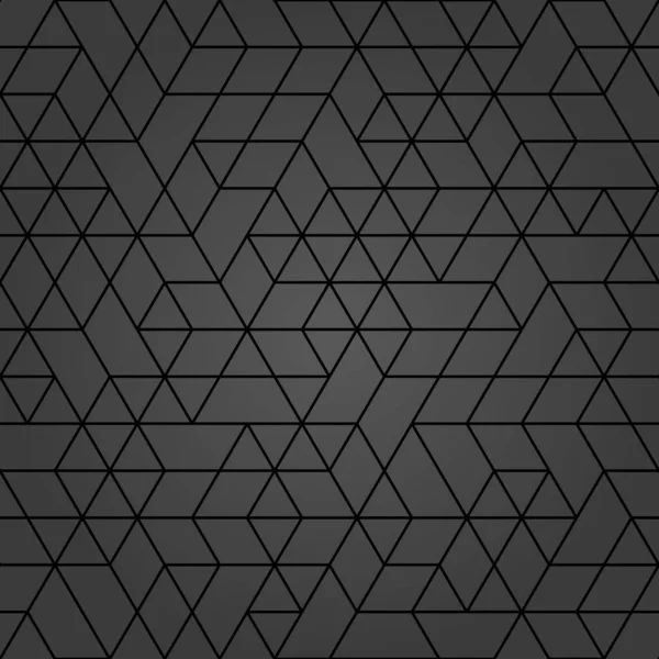 三角形と矢印を持つ幾何学的なベクトルダークパターン 幾何学的なモダンな装飾 シームレスな抽象的背景 — ストックベクタ