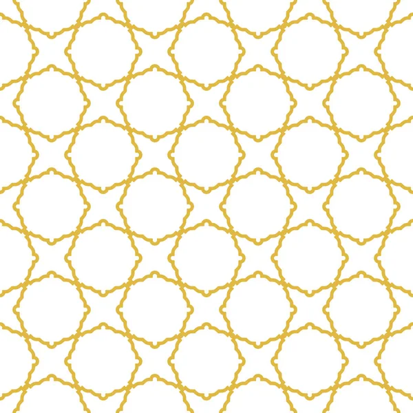 Płynny Złoty Biały Wektor Ozdoba Arabskim Stylu Geometryczne Abstrakcyjne Tło — Wektor stockowy