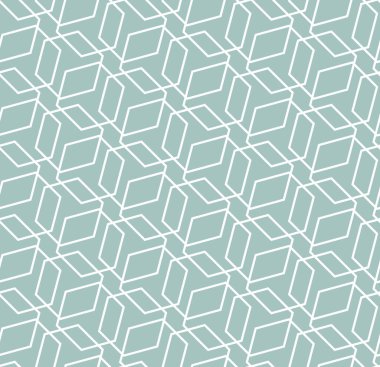 Geometrik soyut vektör altıgen dikişsiz arkaplan. Geometrik modern mavi ve beyaz süslemeler. Kusursuz modern desen