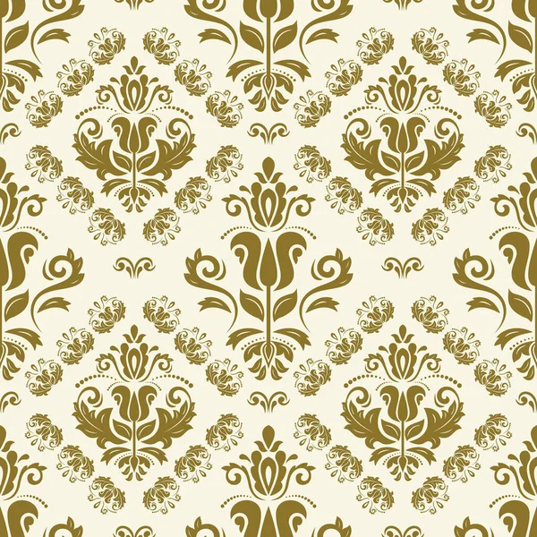 Stock vector Orient vector classic pattern. Seamless abstract background with vintage elements. Orient golden pattern. Ornament for wallpapers and packaging