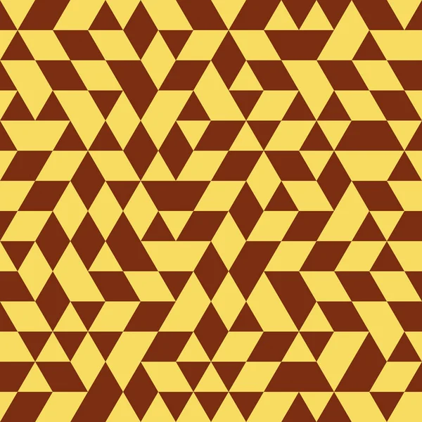Geometrische Vector Patroon Met Bruine Gouden Driehoeken Geometrische Moderne Ornament — Stockvector