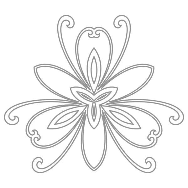 Vetor Floral Padrão Preto Branco Com Arabescos Ornamento Oriental Clássico — Vetor de Stock
