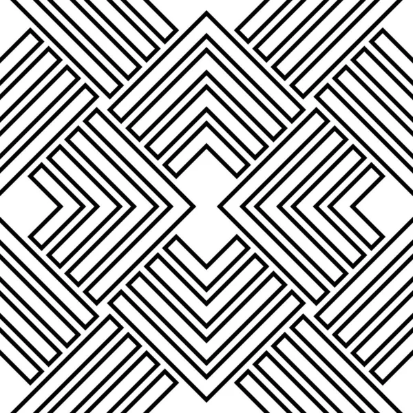 Nahtloser Geometrischer Hintergrund Für Ihre Entwürfe Moderner Vektor Schwarz Weißes — Stockvektor